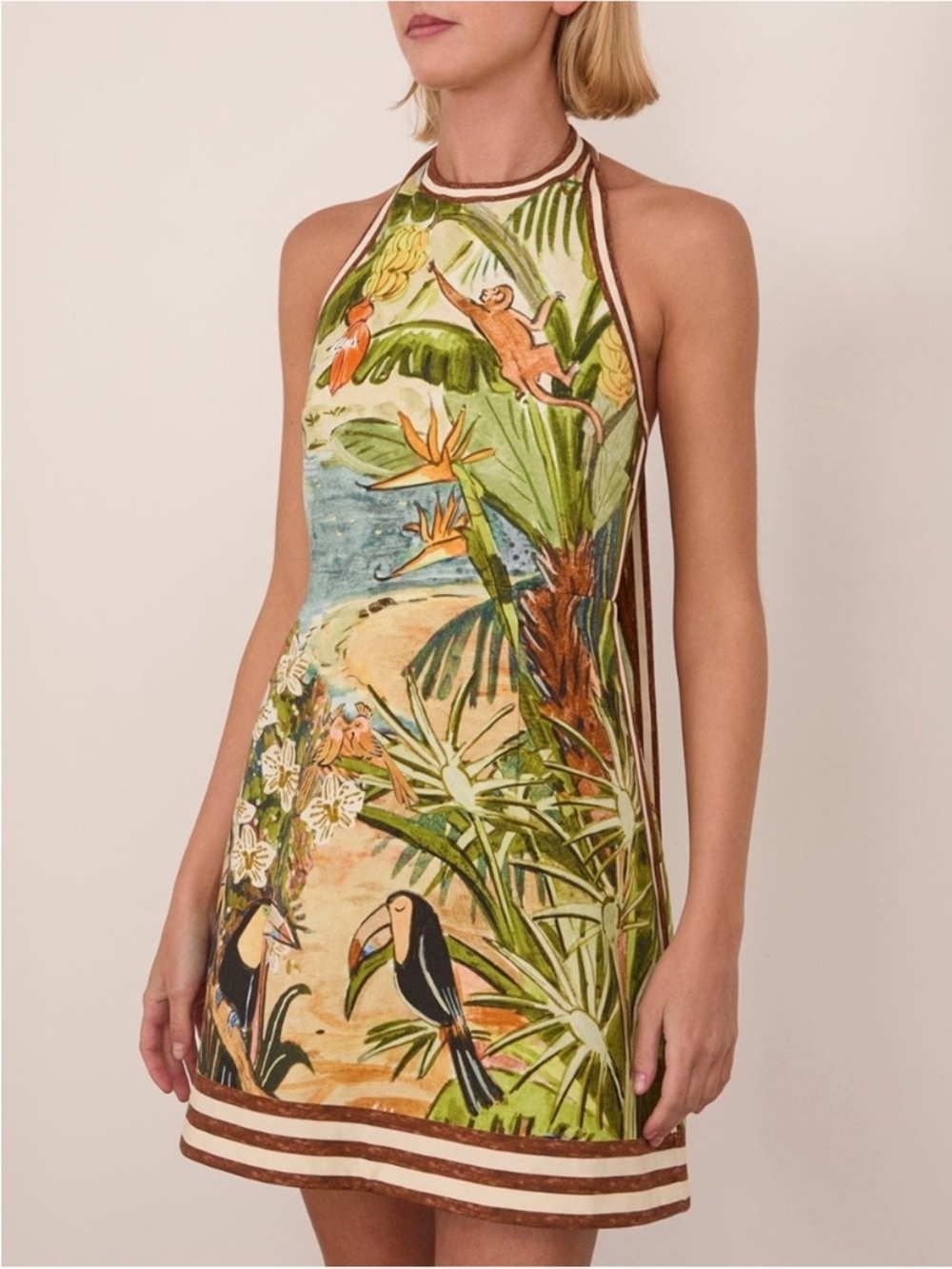 Alemais Toucan Tango Halter Mini Dress - Picture 3 of 10